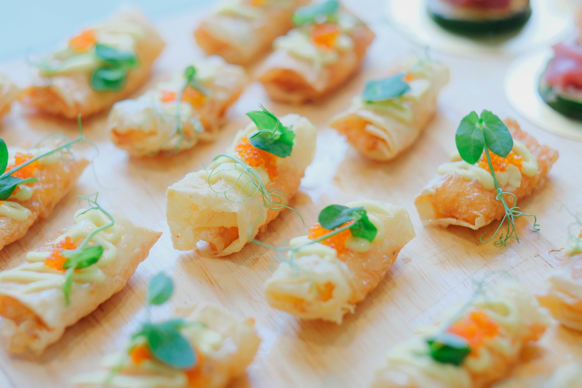 Tofu Spring Roll w/ Prawn & Mentaiko